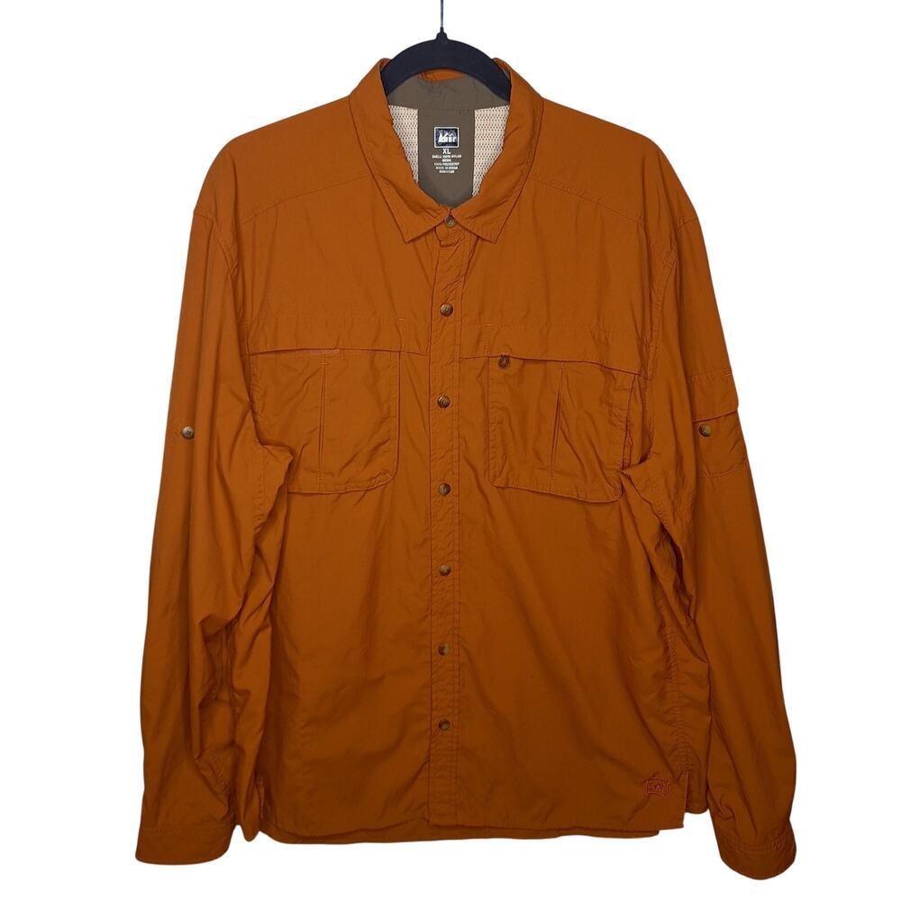 REI Sahara Tech Long-Sleeve Shirt Mens XL Vented Hiking Outdoor Camping Gorpcore